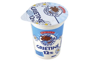 Grietinė ŽALOJI KARVUTĖ, 12 % rieb., 400 g