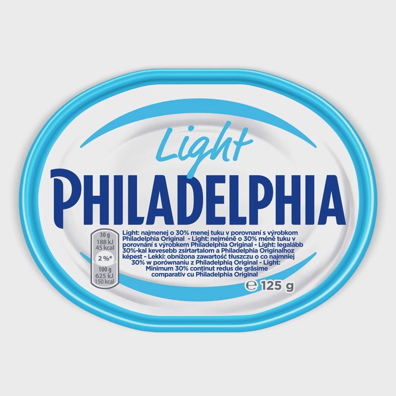 Švž. sūrio gaminys PHILADELPHIA LIGHT, 125 g