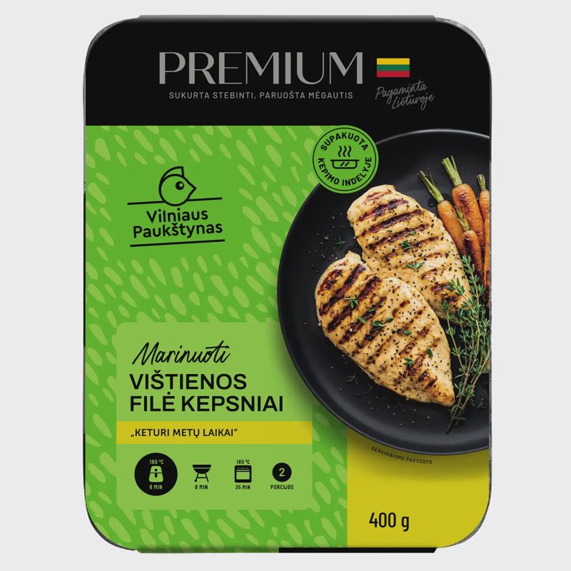 Višt. filė kepsniai 4 METŲ LAIKAI mar., 400 g