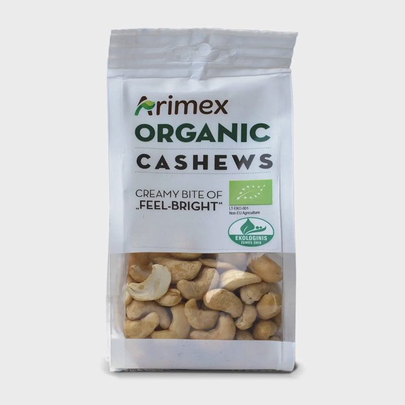 Ekologiški anakardžių riešutai ARIMEX, 150g
