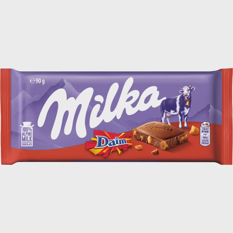 Pien. šokoladas MILKA su DAIM kar. gab., 90 g