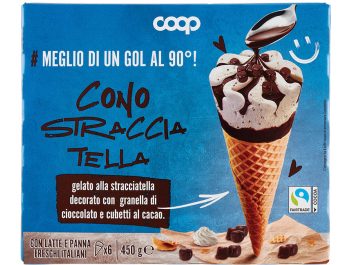 Coop sladoled kornet Stracciatella 6x75 g