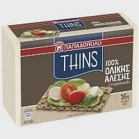 Παπαδοπούλου Thins Ολικής Άλεσης 250gr
