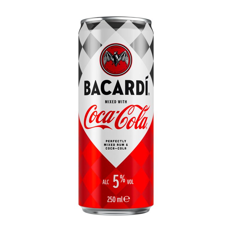 Bacardi & Coca-Cola Mixed Drink Can (250 ml)Open Product Description