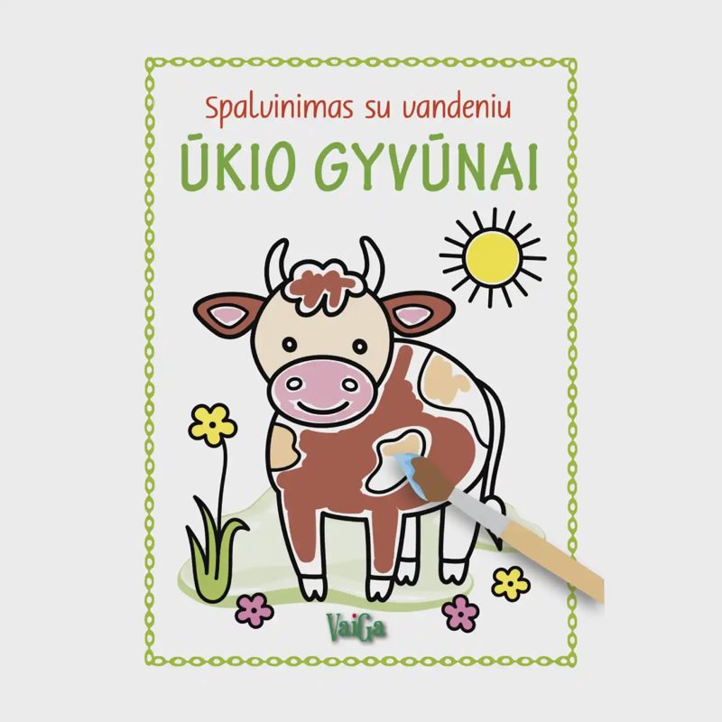 Knyga SPALVINIMAS SU VANDENIU. ŪKIO GYVŪNAI