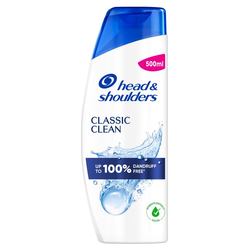 Head & Shoulders Classic Clean Šampon Proti Lupům 500ml. Působí proti Lupům, Mastnotě a Svědivosti