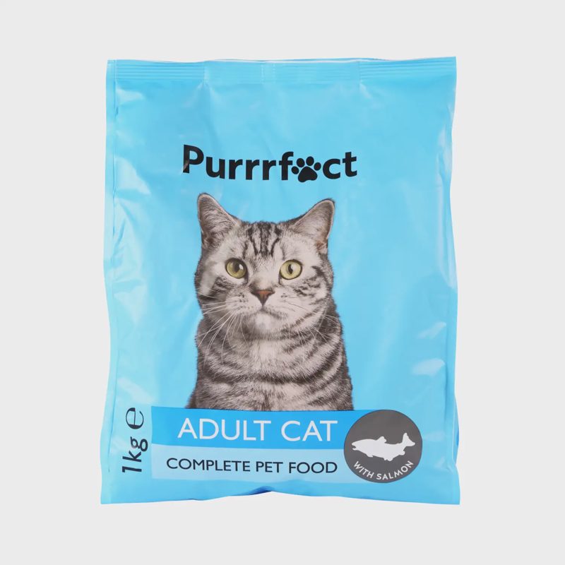 Kačių maistas PURRRFECT su lašiša, 1 kg