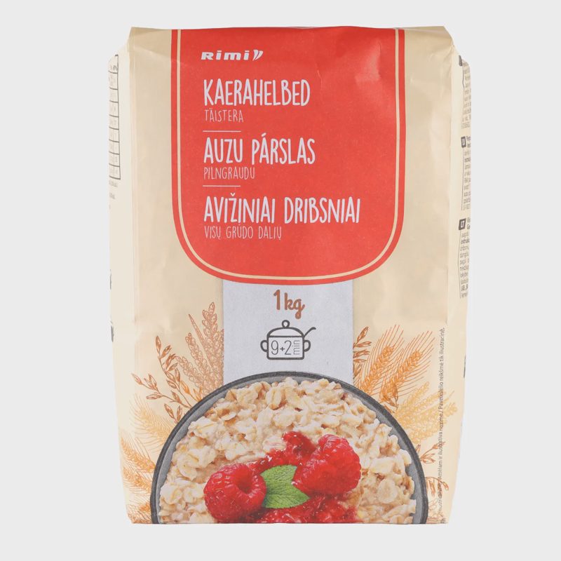 Visų grūdo dalių aviž. dribsniai RIMI, 1 kg