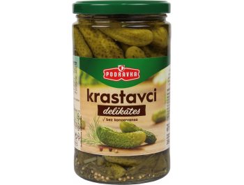 Podravka krastavci delikates 670 g ocijeđena masa = 370 g