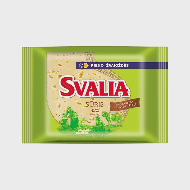 Puskietis sūris SVALIA, 45 % rieb., 240 g