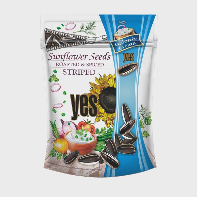 Skr. saulėgrąžos YES grietin. svog. sk., 90 g
