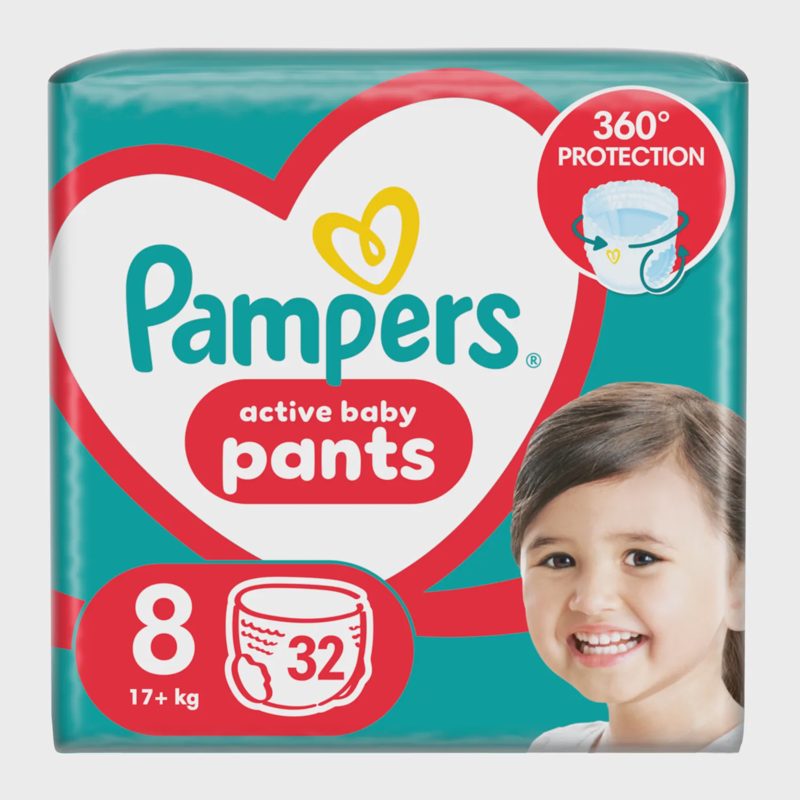 Sauskelnės PAMPERS PANTS JUMBO PACK S8, 32vnt