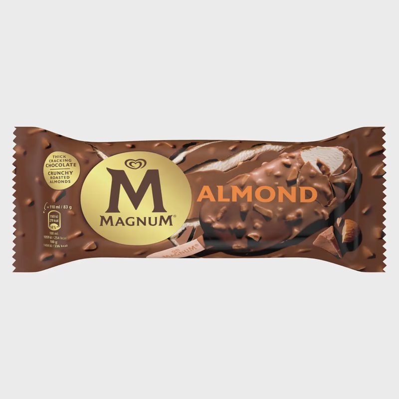 Valgomieji ledai MAGNUM ALMOND, 110 ml / 83 g