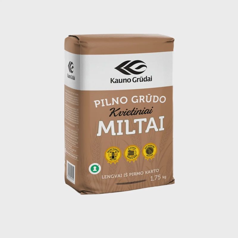 Pilno gr. kviet. miltai KAUNO GRŪDAI, 1,75 kg
