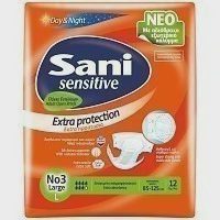 Sani Sensitive Ανοιχτή Πάνα Ακράτειας No 3 Large 12τεμ