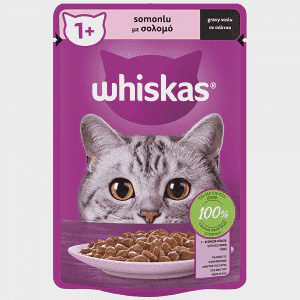Whiskas Adult Πλήρης Υγρή Τροφή Γάτας Σολωμός 85gr