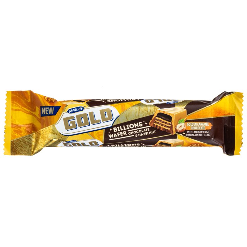 McVitie's Gold Billions Wafer Bar Hazelnut 39.5gr