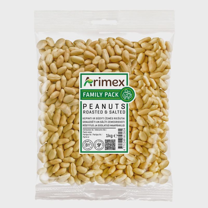 Žemės riešutai kep.,sūdyti ARIMEX, 1 kg