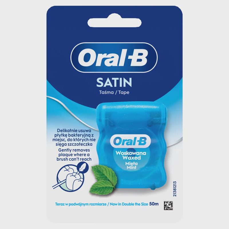 Dantų siūlas ORAL B SATIN TAPE, 50 m