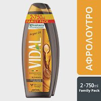 Vidal Shower Gel Argan 2x750ml