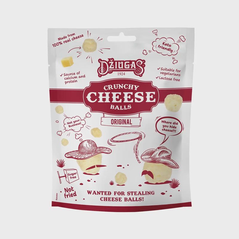 Dž. kieto sūrio kamuoliukai DŽIUGAS, 40%, 40g