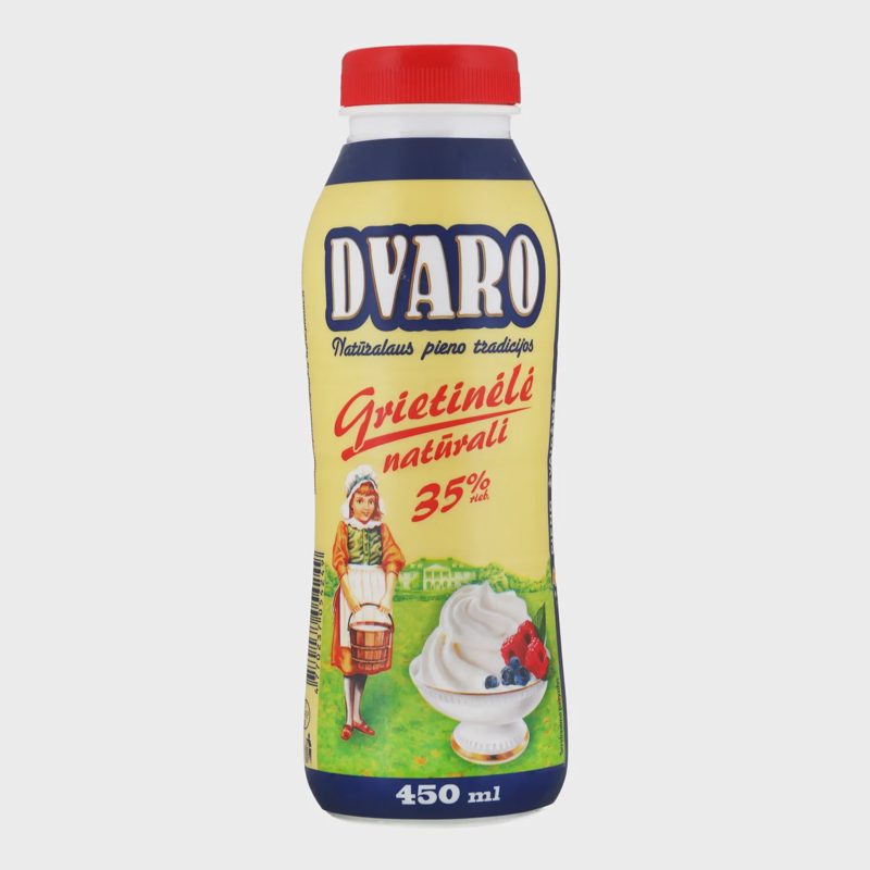DVARO steril. plakamoji grietinėlė, 35%,450ml