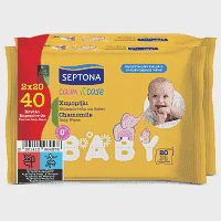 Septona Μωρομάντηλα Calm & Care Χαμομήλι Multi Pack 2x20τεμ