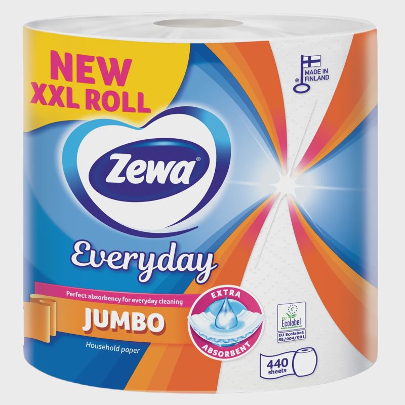Pop. rankšluosčiai ZEWA EVERYDAY JUMBO XXL