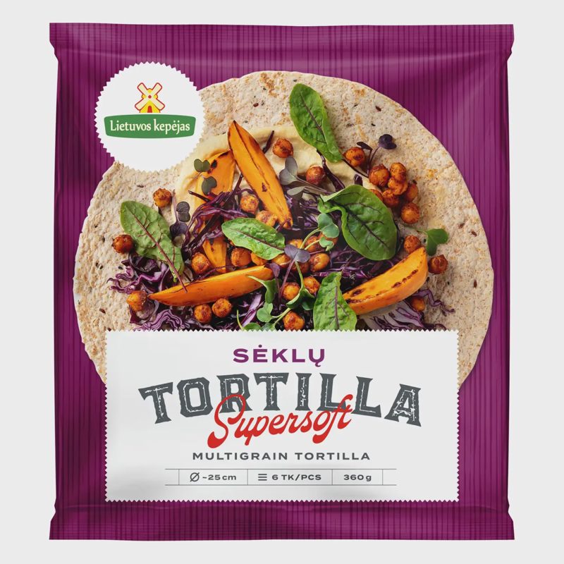 Daugiagrūd. tortilijos LIETUVOS KEPĖJAS, 360g