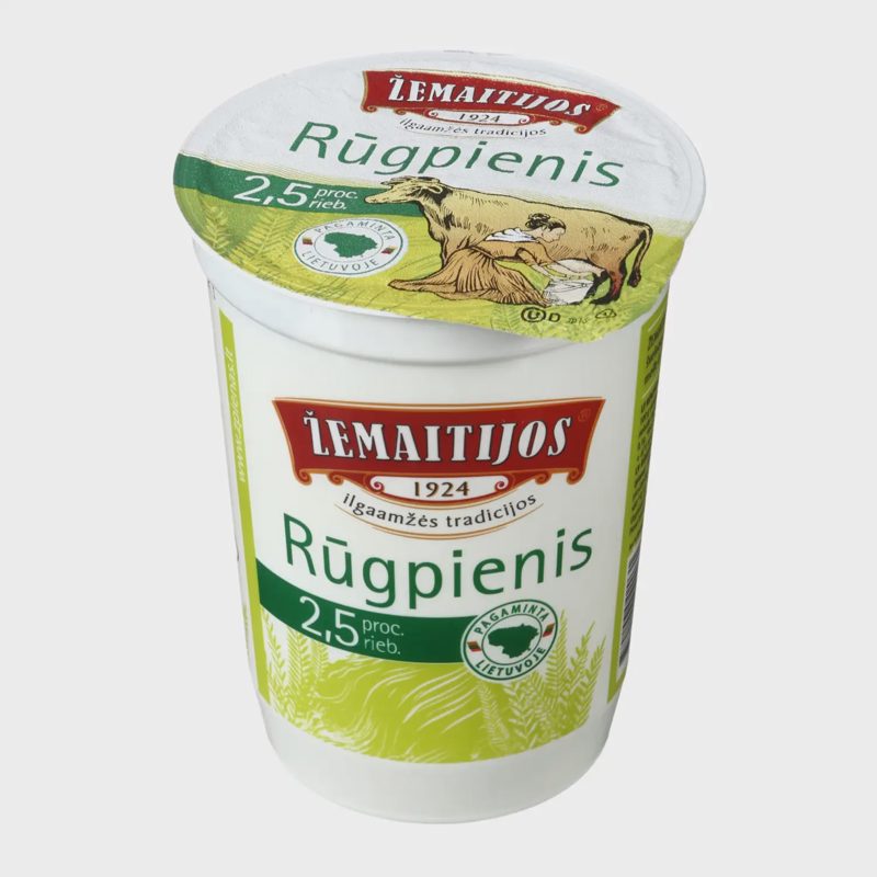 ŽEMAITIJOS rūgpienis, 2,5 %, 0,5 kg