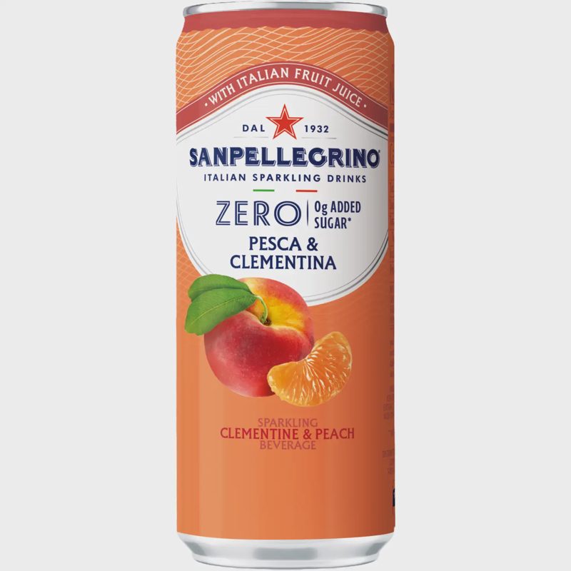 Gaz. persikų gėrimas su sald. SP ZERO, 0,33 l