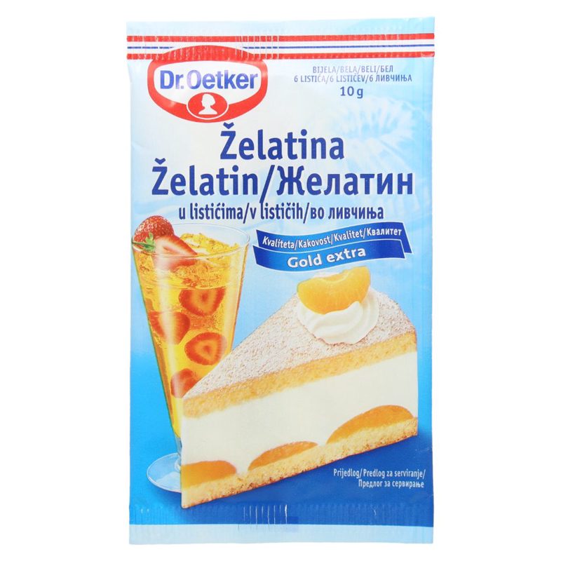 Dr. Oetker Želatina bijela u listićima 10 g