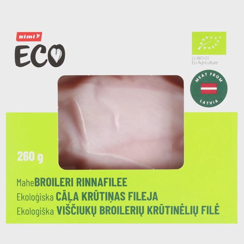 Ekolog. vištienos krūtinėlės filė RIMI, 260 g