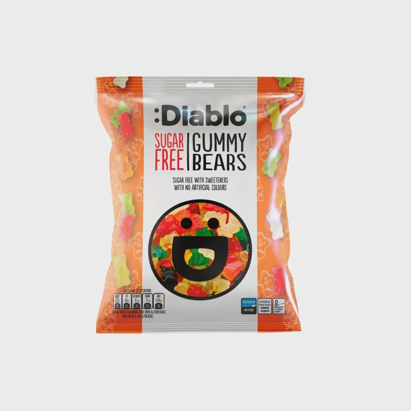 Guminukai DIABLO, su saldikliu, 75 g