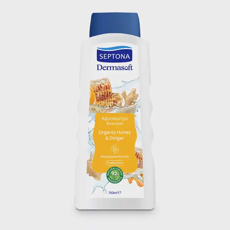Septona Dermasoft Αφρόλουτρο Honey & Ginger 750ml.