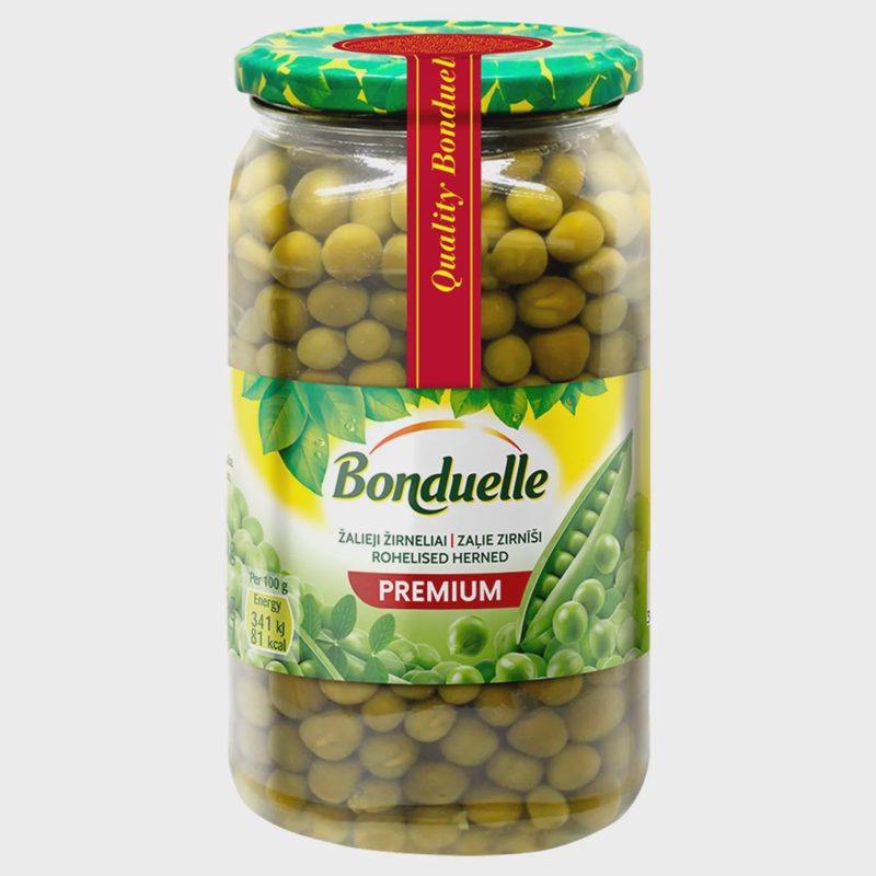Žalieji žirneliai BONDUELLE, 660 g / 465 g
