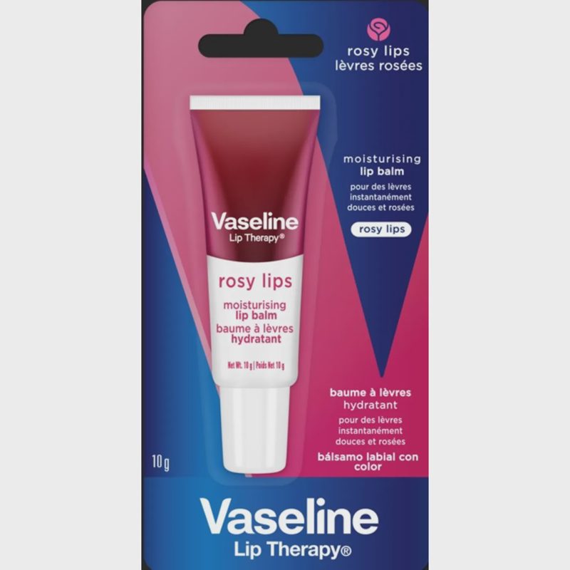 Tonuojantis lūpų balzamas VASELINE ROSY, 10 g