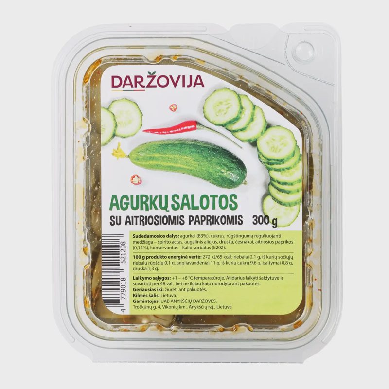 Agurkų salotos su čili, 300 g