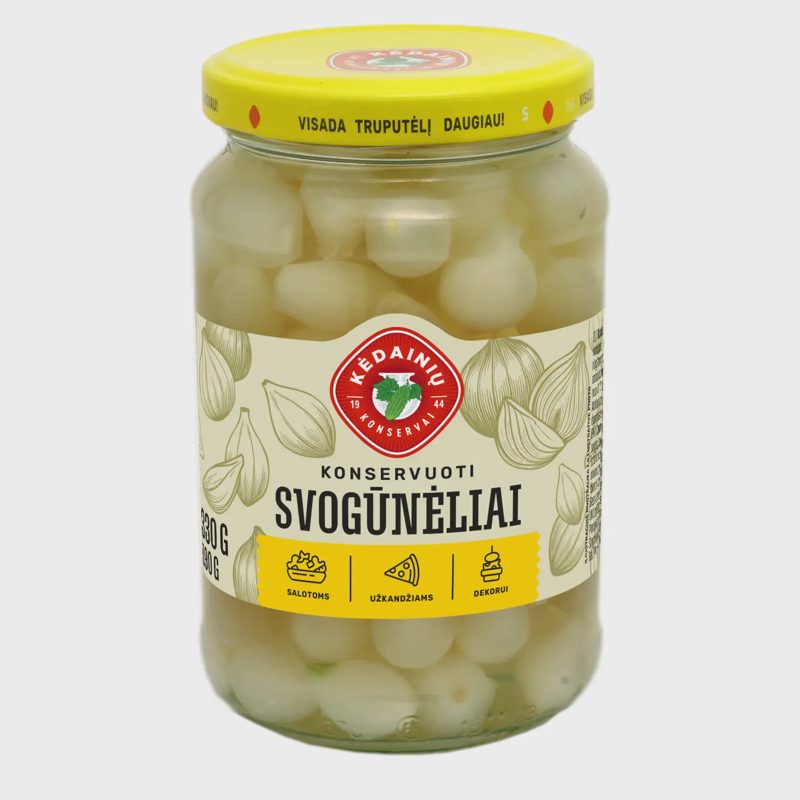 Konservuoti svogūnėliai KKF, 330 g/190 g