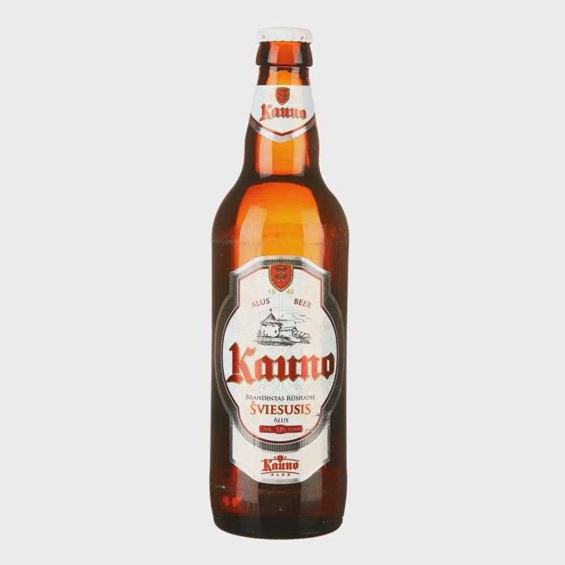 Šviesusis alus KAUNO, 5%, 0,5l, butelis