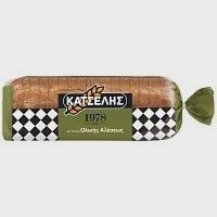 Κατσέλης Παραδοσιακό Ψωμί Τοστ Ολικής Άλεσης Κανονικές Φέτες 720gr