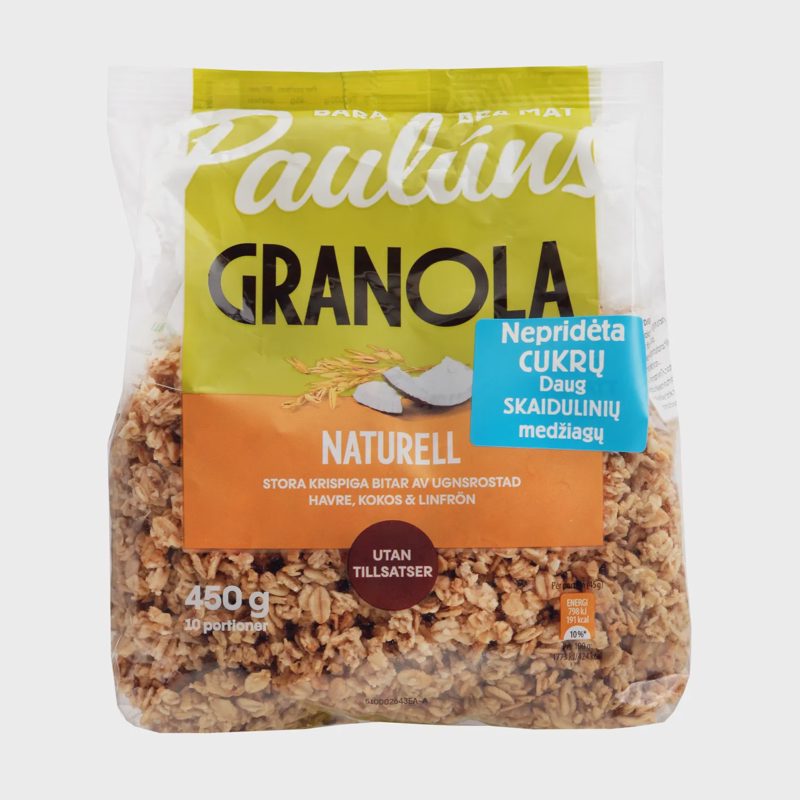 Granola su kokos. ir linų sėm. PAULUNS, 450 g