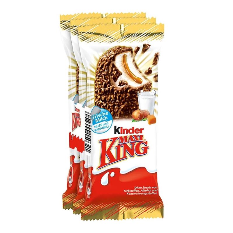 Kinder Maxi King lágy karamellás és tejes krémmel töltött ostya 35 g