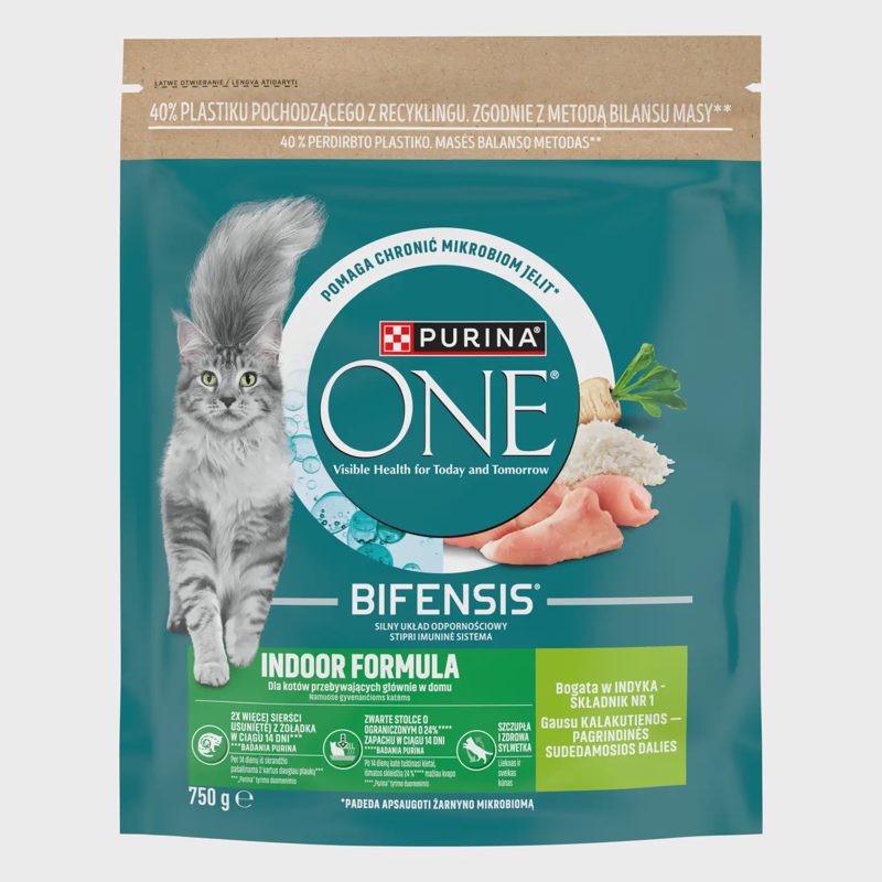 S. ėdalas PURINA ONE katėms su kalak., 750 g