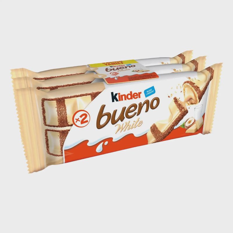 Vafliniai batonėl. KINDER BUENO WHITE, 117 g