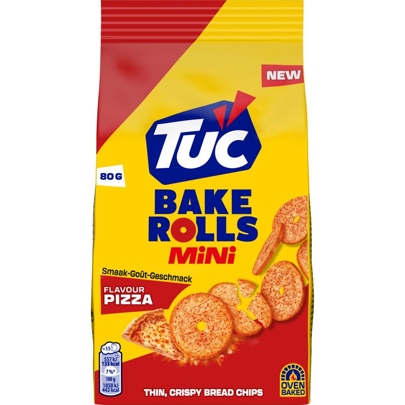 Tuc Bake Rolls Mini Gusto Pizza cotto al forno - 80 g