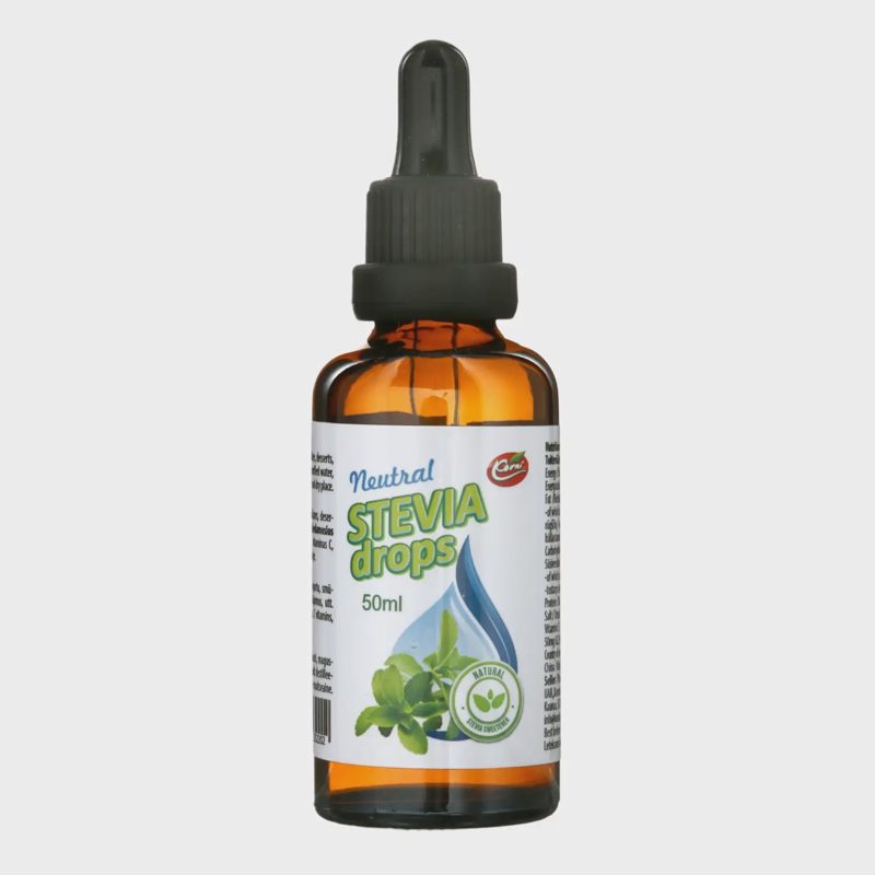 Neutralaus skonio stevijos lašai KORNI, 50 ml