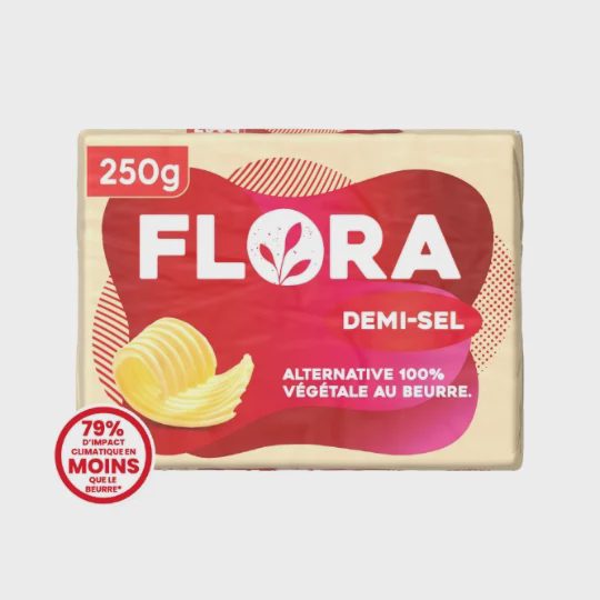 Alternative 100% végétale au beurre demi-sel FLORA