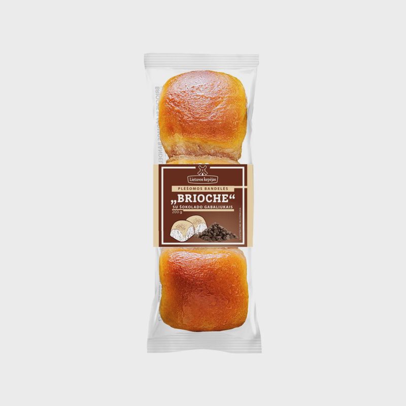 Bandelės BRIOCHE su šokolado gabal., 200 g