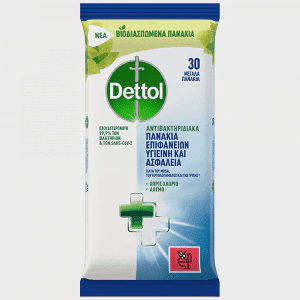 Dettol Αντιβακτηριδιακά Πανάκια Original 30τεμ